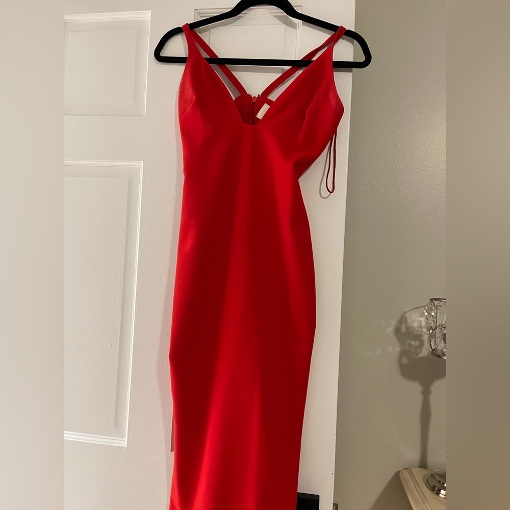 Cinq a Sept Red Sheath Cocktail Dress